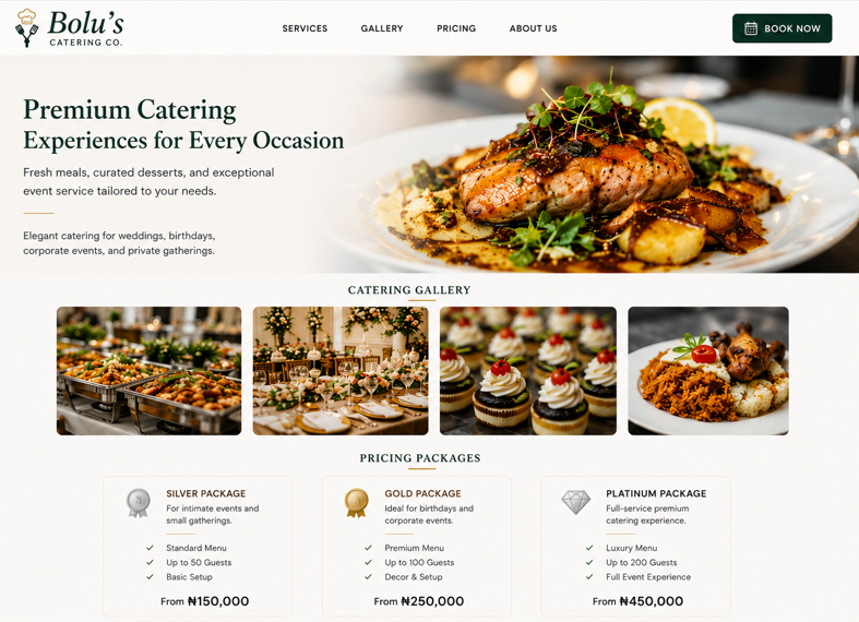 Catering portfolio
